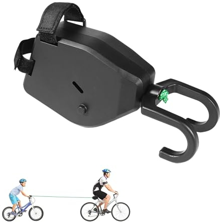 KUIRUNRX® Cuerda de Remolque para Bicicletas, 2.5 M Correa de Tracción de Bici para Niños Retráctil, Sistema de Remolque Bicicleta Niños para Todo Tipo de Bicicletas