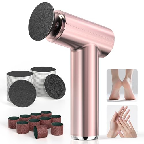 Electric Foot File Hard Skin Remover Foot, USB Rechargeable Foot Callus Remover, 2 Modes & 9 Speeds, Foot Care Tool Set for Dry Dead Skin, Cracked Heels, Nails, Calluses