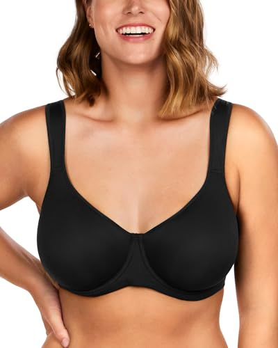 HSIA Bras for Women Minimiser UK T Shirt Joan Full Coverage for Large Busts | Underwired, Plus Size, Non Padded, Full Coverage, Wide Adjustable Cushioned Straps, Back Fat Smoothing, Seamless