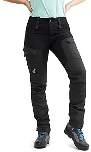 RevolutionRace Damen RVRC GP Pants, Hose zum Wandern und für viele Outdoor-Aktivitäten, Jet Black, M