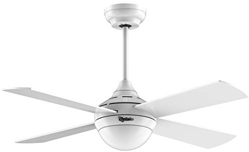 Ovlaim 122cm Ventilador de Techo Moderno Silencioso Motor DC con Control Remoto de Luces, Ventiladores de Techo Blancos de Interior para Dormitorio Sala de Estar