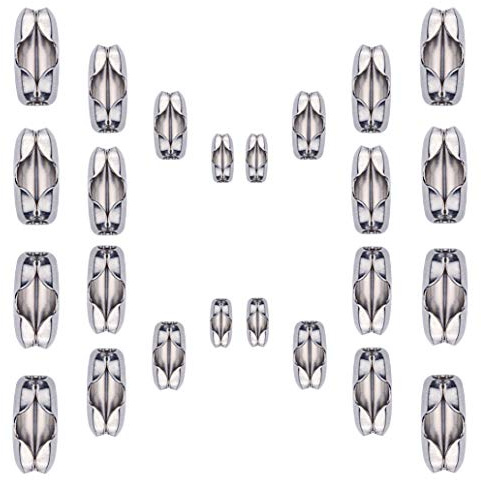 KINGOU 80pcs Stainless Steel Ball Chain Connector Clasps Fits for 1.6/2.0/2.4/3.2mm Beaded Ball Chain …