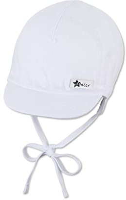 Sterntaler Unisex Kinder Schirmmütze Leinencharakter Kindermütze, Weiß, 45 EU