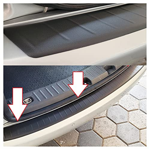 BREMER SITZBEZÜGE Protector de borde de carga para BMW X6 E71 2008 – 2014 en negro, protección contra arañazos, portón trasero, tira protectora de ABS de alta calidad