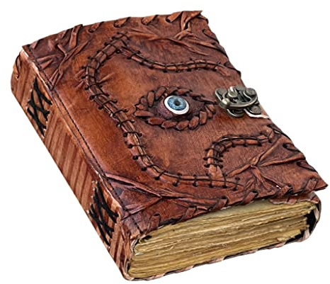 Urooj Handicraft Hocus Pocus Buch mit Zaubersprüchen, Hokus-Pokus, Zauberbuch, Requisite, Geschenke, Halloween-Dekorationen, Dekoration, Leder, Tagebuch, Schreibbuch, Schattenbuch, beste
