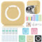 Mini Impresora para Movil, Impresora Fotográfica,impresora Bluetooth termica con 13 Rollos de Pape,impresora portatil inalambrica para Lista Fotos Nota,impresora pegatinas para iOS y Android -Amarillo