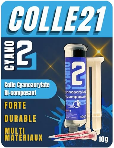 Super Glue Colle21 CYANO BI-COMPONENTE (Siringa) – Adesivo ad Alte Prestazioni per Modellismo, Bricolage e Riparazioni Tecniche