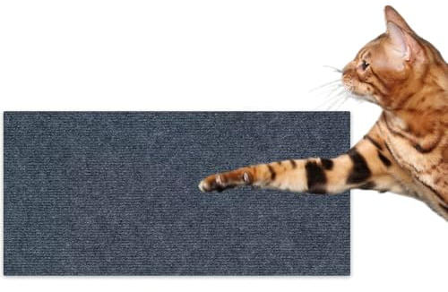 Klösmatta katt, självhäftande klösmatta för katter, vägg, klättring kattskräp, klösbrädor katt, klösskydd kattklösmatta för att skydda mattor soffa möbelskydd (mörk grå, 40 x 100)