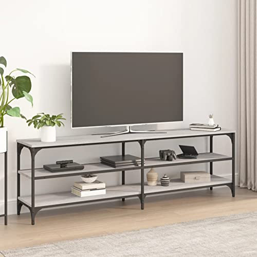 Homgoday TV-bänk grå Sonoma plywood 160x30x50 cm, TV-ställ vardagsrum matsal soffbord TV musikutrustning garderob TV-möbler TV-möbler