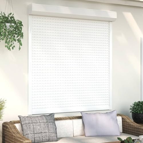 ZEYUAN Tapparella Avvolgibile in Alluminio 140x150 cm Bianca,Articoli di ferramenta,Materiali da Costruzione,Serrande-144974