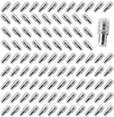 100 Stück Bodenträger für Bohrloch 5mm Regalbodenträger, Regalstifte 5mm Bretthalter Glasboden-Träger mit Gummischutzüberzug für Schränke, Garderoben und Regale