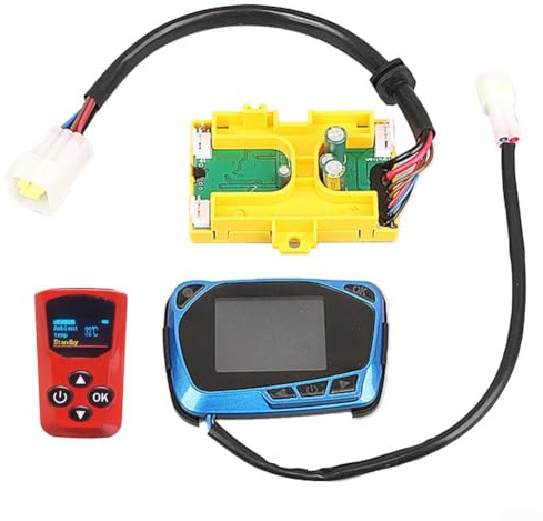Gdfnmogo Kit de placa de control de 12 V 5-8 KW para calentador de estacionamiento diésel de aire con interruptor LCD y control remoto, compatible con sistemas de calefacción de coche 5KW-8KW