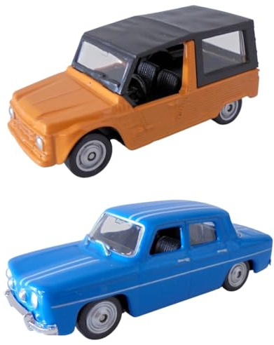 OPO 10 - Set di 2 Auto in Miniatura compatibili con Renault 8 Gordini e Citroën Méhari, Scala 1:64, 3 Pollici (7,5 cm) Welly LSUP2