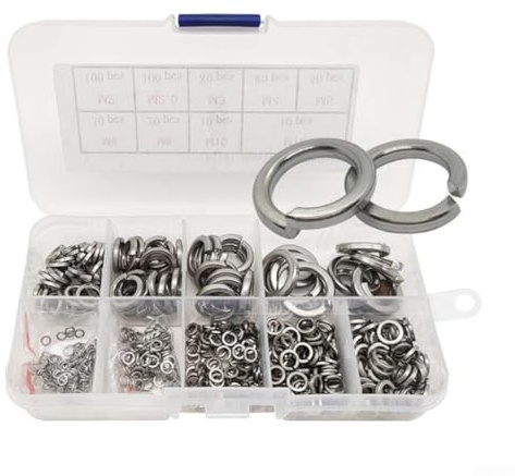 Lot de 480 rondelles à ressort en acier inoxydable M2-M12 pour boulon anti-desserrage Fixation sécurisée Utilisation de machines industrielles