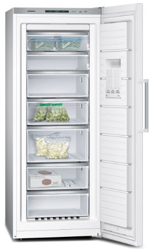 SIEMENS Congélateur GS54NAW30 iQ500 - A++ - 323 L - NoFrost - Système multiAirflow - ecoPlus - Blanc - Orientation droite