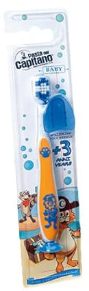 Pasta del Capitano, Babyzahnbürste, Gewährleistet eine gründliche Zahnreinigung, ohne den Zahnschmelz zu beschädigen, Geeignet für Kinder ab 3 Jahren, 100% Made in Italy