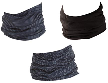 Hilltop 3 x Motorrad Multifunktionstuch, Schlauchtuch, Sport-Halstuch, Bandana / 3-er Set in aktuellen Designs, 3er Set:Grey Lovers