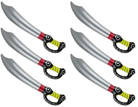 ds. distinctive style Aufblasbare Piratenschwerter Set Spielspaß für Kinder & Erwachsene Partydekoration Foto Requisiten