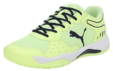 PUMA Unisex Chaussures de padel SolarSMASH RCT, Fast Yellow-Navy-White, 42.5 EU