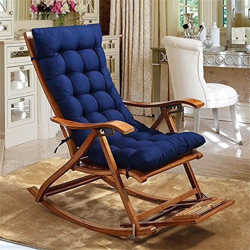 Morbuy Cuscino per Sedia a Sdraio, Cuscino per Poltrona Sedia da Bagno di Sole, Cuscino Imbottito per Sdraio Relax Giardino per Interni ed Esterni, Vacanze (48 * 120cm,Blu Scuro)