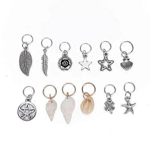 70 St Hårflätringar Dreadlocks Pärlor Set Manschetter Clips Cowrie Shell Flätningsdekorationer för Män Kvinnor Handgjorda Pärlring Modedekoration