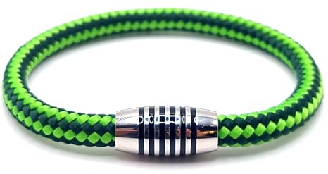 Generisch Emalines Armband JoJewelry (Neon green lines, 22.00 cm)