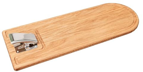 B4K® 570x200x20cm Filetierbrett aus Eichenholz | Antibakterielle Oberfläche | Geölt | extra starke Edelstahl Klemme | Küchenbrett zum Filetieren von Fisch | Hackbrett zum Filetieren