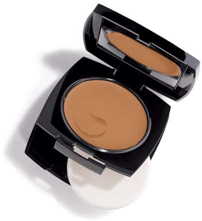 Avon Cream To Powder 3-in-1 Foundation, Concealer and Powder, Long Lasting Foundation Compact, Natural Looking Base that Lasts, SPF 15, 355G, Light Caramel