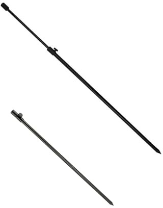 ERYUE Picchetto da Pesca Regolabile in Alluminio per la Pesca Alla Carpa, Poggia-asta Estensibile da 48-75 Cm per Allarme di Abboccata (48-75 cm)