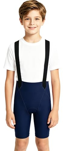 Alvivi Bambini Pantaloncini da Ciclista Bambino Salopette da Ciclismo Regolabili Pantaloncini Ciclismo Bambino Sportivi Blu Tennis Blu Navy 3-4 Anni