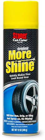 Stoner Car Care 91044 Original More Shine Tire Shine Spray – Tire Dressing Restores Deep Matte Black Finish with Long-Lasting Rain-Resistant Protection, Dry-to-Touch – 12 oz