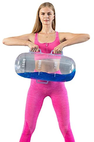 Fitness Training Water Bag,Strength Training Equipment Bags for Full Body Workout Come with A Pump | Cylinder Shape Workout Sandbag Alternative Aqua Bag
