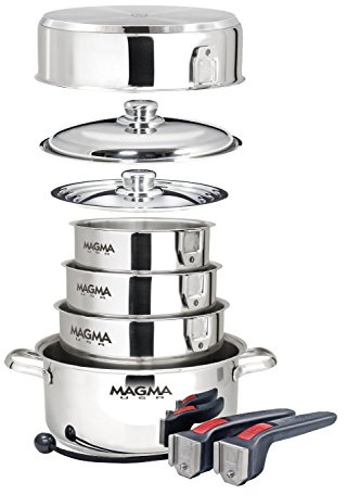 Magma A10-360L-IND 10 Piece Stainless Steel Nesting Cookware Set