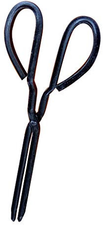 Stainless Steel Tongs Coal Clip BBQ Tools Honeycomb Briquette Tongs Firewood Pick up Garbage Clip for Wood Stove Log Grabber,Iron,28CM