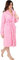 NY Threads Luxury Women’s Dressing Gown Super Soft Fleece Bath Robe Cozy Shawl Collar Loungewear and Nightwear, Large, Pink