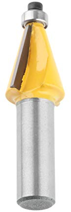 15 Grad Fasen- und abgeschrägte Kantenfräse, Hartmetallbestückt, Fasenfräser mit 1/2-Zoll-Schaft, Holzbearbeitungsfräser