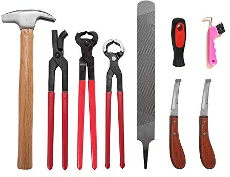 Cheval Maréchal-ferrant Hoof Trousse d'outils de garniture, Chevaux professionnels coupe-sabot cisailles en métal coupe cheval équin, soins des sabots pour cheval