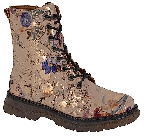 Cipriata Annetta - Botines con cremallera y cordones para mujer, color marrón, talla 12.5, Oro crudo, 37 EU