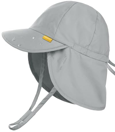 FURTALK Baby Sonnenhut mit Nackenklappe Kleinkind Kinder UPF 50+ Einstellbare Jungen Mädchen UV-Schutz Sommer Mütze Strand Schwimmen Hut
