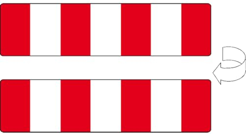 Dreifke® Verkehrszeichen Höhenleitmal, doppelseitig, zum Abhängen, Aluminium RA1, reflektierend, 1200x250mm