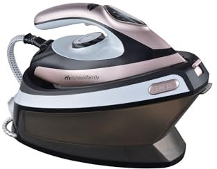 Melchioni Family INFINITY, Ferro a caldaia, Erogazione continua di vapore, Serbatoio acqua 1,5 L, 2000W, Piastra in Ceramica, Display LED, Impugnatura Ergonomica, Autonomia Illimitata