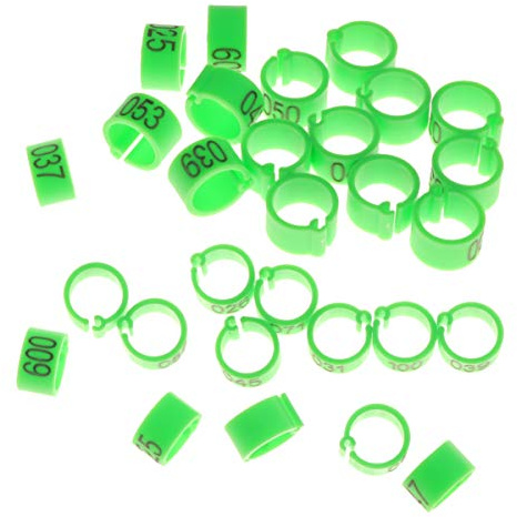 Mipcase Anelli di Identificazione per Uccelli Apertura Numerata in Plastico Resistenti Adatti a Pappagalli, Piccioni e Avicoli