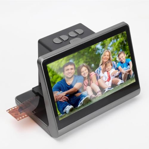 MegLob Digital Film Scanner, 48MP Film and Slide Scanner, HD Screen Film Slide Scanner, Slide & Negative Scanner Inbyggd 16 GB-minne, konverterar 135 Film 126KPK Film 110 Film Super 8mm Film