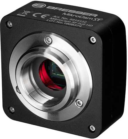 Bresser Mikroskopkamera Full HD 1920x1080 USB mit C-Mount, Metallgehäuse, inkl. Software MikroCamLabII, Fokus Stacking & Messfunktion