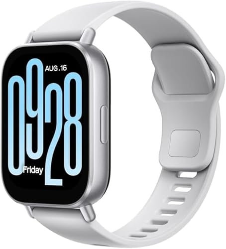 Xiaomi Redmi Watch 5 Active, 5,1 cm (2 Zoll) LCD-Display, 3 Mikrofone und Lautsprecher, bis zu 18 Tage Laufzeit, mehr als 140 Sportmodi, Silber