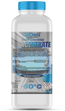 GiDeli Detergente antigelo concentrato 1 l – antigelo -60 °C – acqua detergente per parabrezza invernale