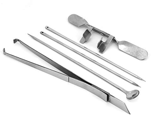 Fabater Rostfritt Stål Capon Knife Tool Kit 5st, Chicken Capon Tool för Fjäderfäfarmar, Veterinär Kastreringsinstrument Set, Säker och Hållbar Drift