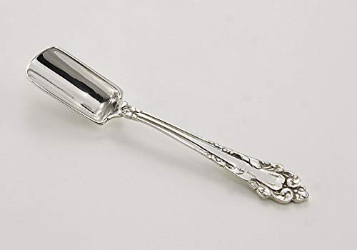 Varotto & Co. Cucchiaio Zucchero in Sheffield Placcato Argento Ottone Argentato Anticato cod.67401 cm 12,5 con Scatola Rossa