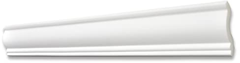 Decosa Deckenleiste ST50 Sabine - Edle Stuckleiste in Weiß - 5 Leisten à 2 m Länge = 10 m - Zierleiste aus Styropor 45 x 50 mm - Für Decke oder Wand
