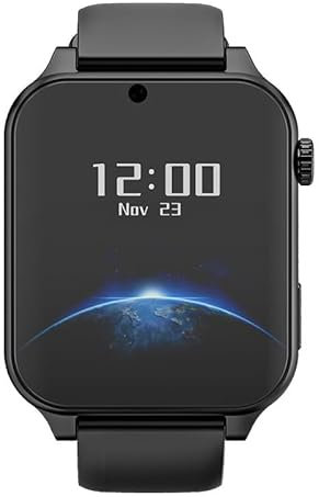 Generisch X-K01 4G Internet Smart Watch Phone 4GB 64GB Android 9.0 G PS 1.99 Bildschirm Dual Kamera Google Play SIM Karte Sportuhr für Männer (Schwarz)